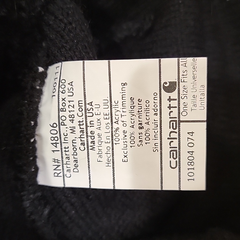 Carhartt Heather Grey Striped Beanie - Picture 3 of 4
